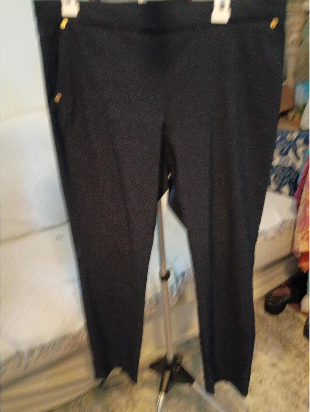 Anne Klein Black Straight-Leg Dress Pants Size 12